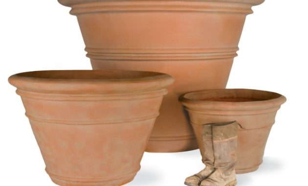 Large terracotta plant pots